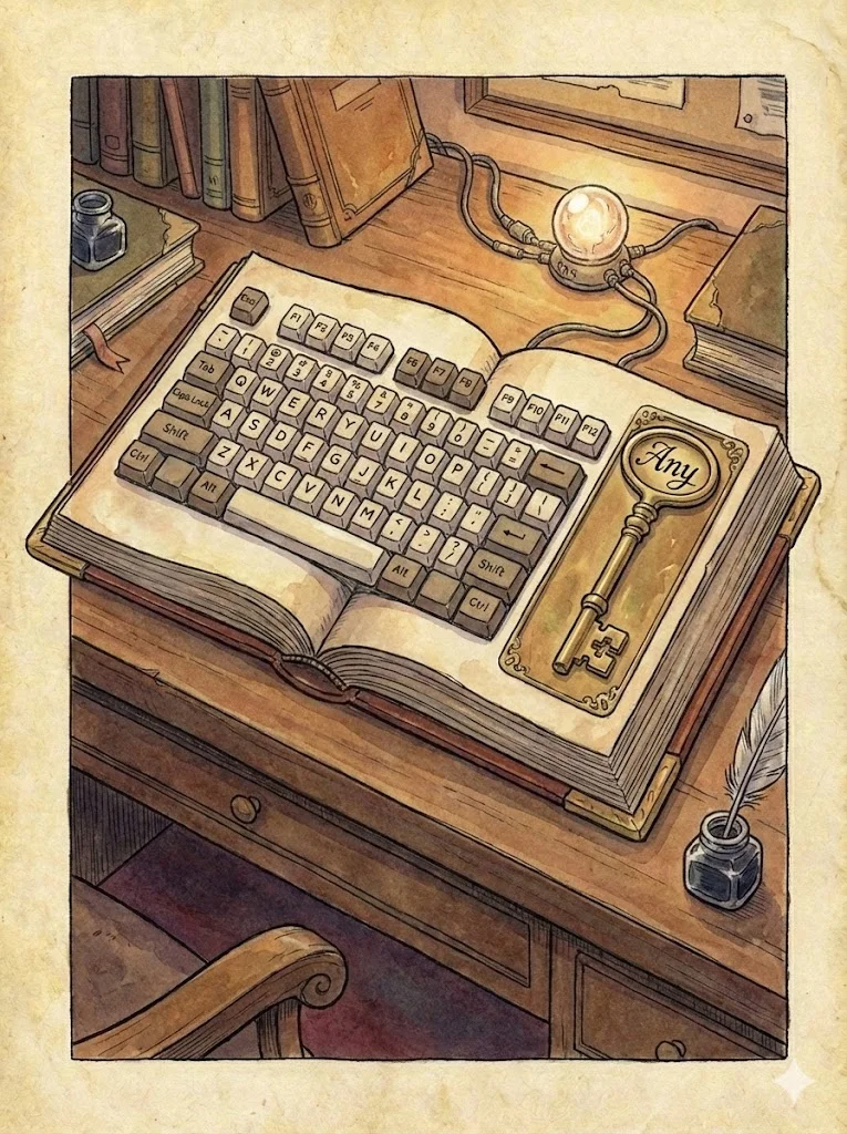 Copertă colecție Apăsați tasta any